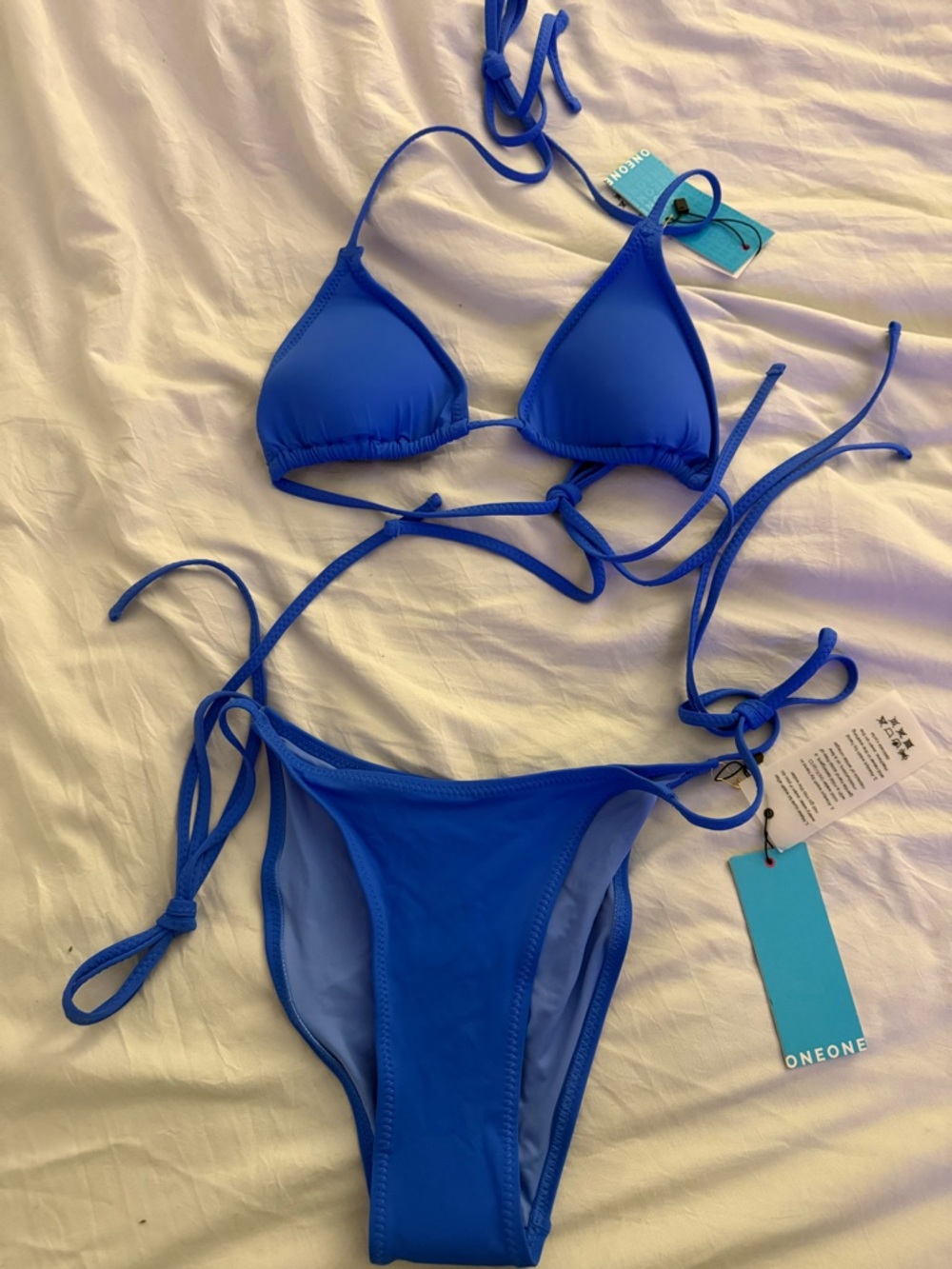ONEONE Royal Blue String Bikini Set